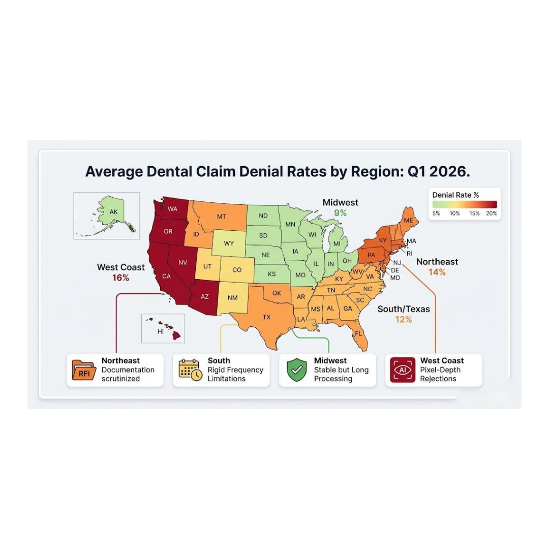 Average Dental Claim Denial Rates 2026 Regional Heat Map