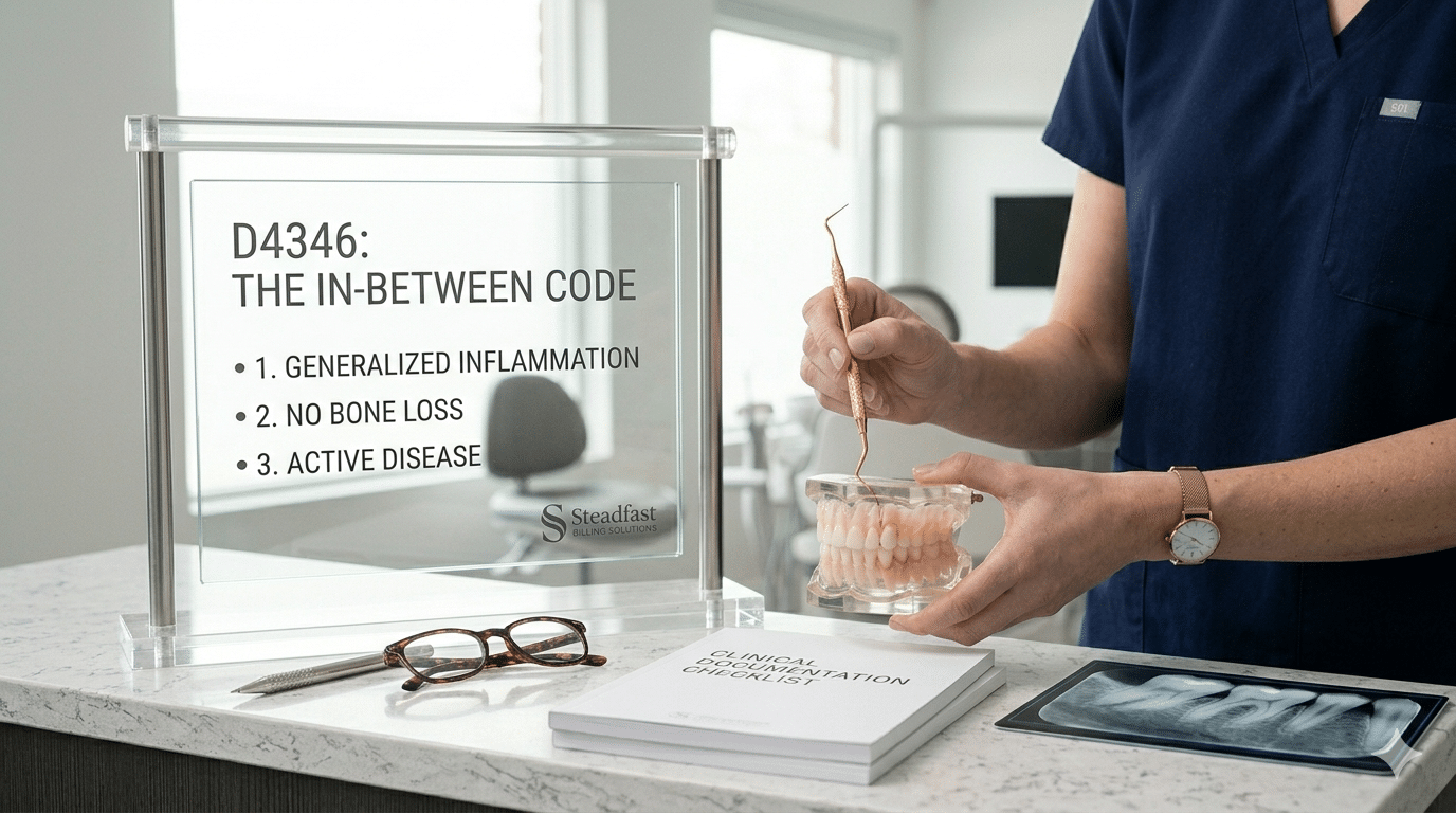 D4346 dental billing guidelines documentation example